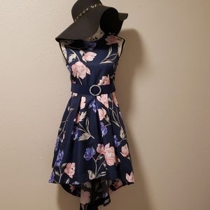 Blue floral dress